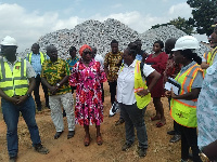 Asokwa MP, Patricia Appiagyei and others during the inspection