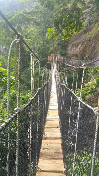 The new canopy walkway at Amedzofe in the Volta region