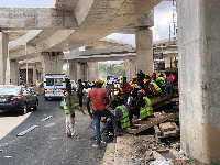 A photo of the striking workers