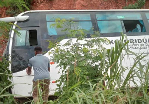 Koforidua Sectech bus involved in an accident