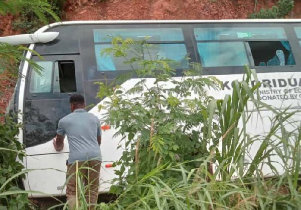 Koforidua Sectech bus involved in an accident