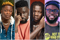 R-L: Shatta Wale, Sarkodie, Stonebwoy, Kwadwo Sheldon