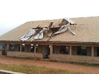 Parts of the Agona SDA SHS roof ripped off