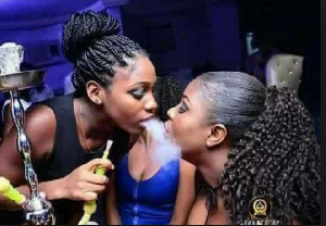 File photo: Ladies smoking shisha