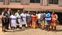 Madam Anne Sophie Ave (middle) in a group photograph with dignitaries