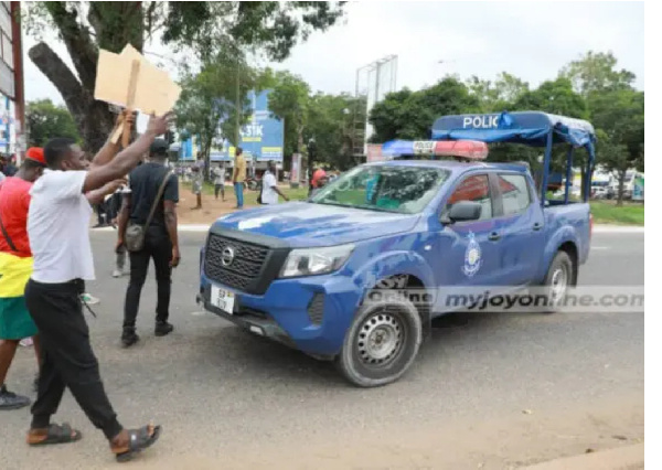 The act, intended to immobilize the vehicle, occurred amid a clash