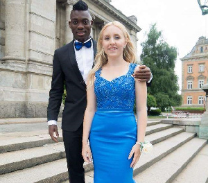 Marie-Claire Rupio and her late husband, Christian Atsu