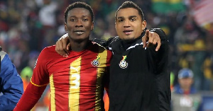 Former Black Stars duo, Asamoah Gyan and Kevin-Prince Boateng