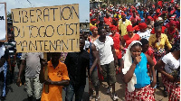 Some Togolese in Ghana led protests against the sitting President, Faure Gnassingbe