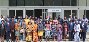 Shirley Ayorkor Botchwey with the newly appointed ambassadors and high commissioners