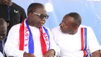 NPP Chairman, Freddie Blay, with party General Secretary, John Boadu