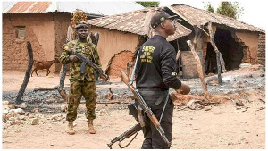 Security officials in Plateau state after an attack by bandits