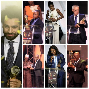 All the award winners at AITEO CAF Awards - Photo by Ghanaweb and Images Image