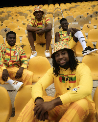 Black Stars players in the new Puma fanwear