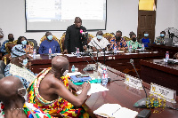 Samuel A. Jinapor addressing the chiefs