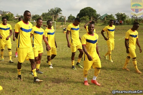 Hearts have held their first training session at Pobiman