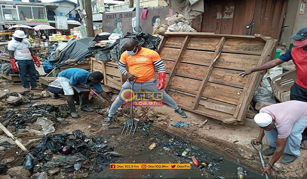 Assembly Member for Asafo Electoral Area in Kumasi, Ernest Okai led the cleanup exercise