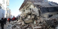 Earthquake rubble in affected cities: Photo courtesy Anadolu Agency