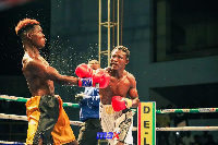 One of the fights on the night