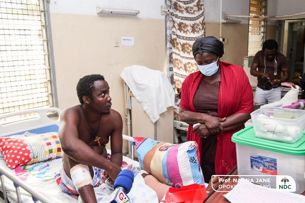 Prof Jane Opoku-Agyemang with one of the victims