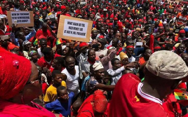 The youth embarked on the demonstration to express their grievances (file photo)