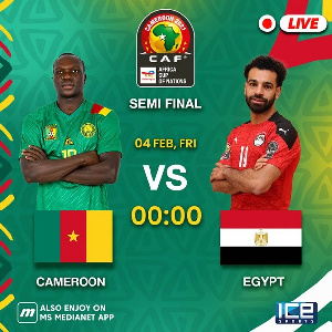 Cameroon host Egypt at the Paul Biya Stadium in the second 2021 AFCON semi-final