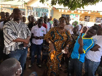 Hajia Zuwera Ibrahimah interacting with the residents