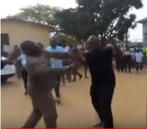 Sam George was slapped by a National Security operative during the Ayawaso West Wuogon by-election