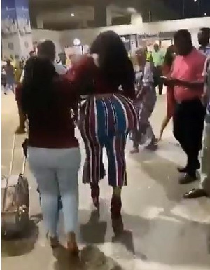 People from all walks of life rushed to the area where the lady was walking with her friends