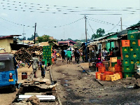 A slum in Ghana