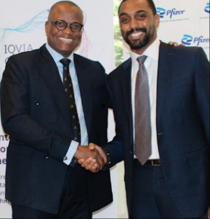 Olayinka Subair, Pfizer’s Cluster Lead for West Africa and Naim Hage of  IQVIA