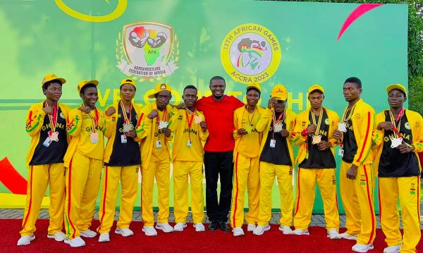 Ghana won eight gold medals, 19 silver and 14 bronze in Armwrestling