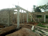 Progress of work on the new school building