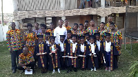 The graduands posed for the camera