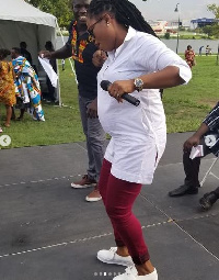 Joyce Blessing performing at the Ghanafest Festivity at Dallas, Texas