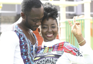 Okyeame Kwame and his wife