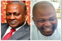 Former President John Dramani Mahama and Ibrahim Mahama