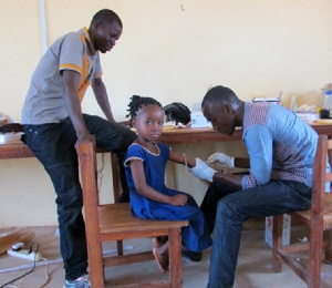 File photo, a pupil being vaccinated