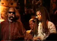 Steve Wonder and Rocky Dawuni at The Hollywood Bowl