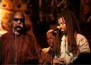 Steve Wonder and Rocky Dawuni at The Hollywood Bowl