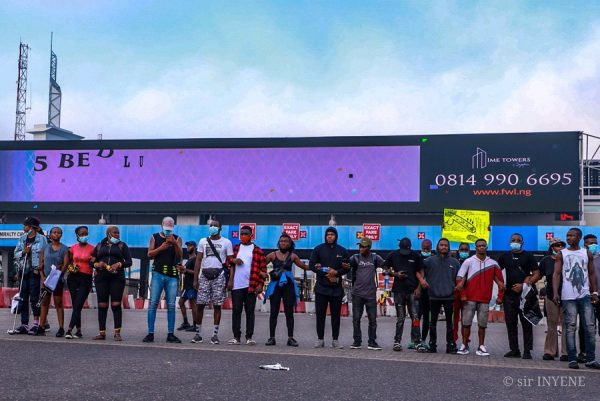 End SARS protesters at the Lekki tollgate in Lagos