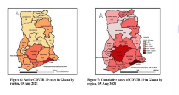 Greater Accra Region has the highest COVID-19 cases