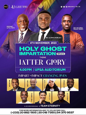 The Holy Ghost Impartation Conference will take place on the 4th of November, 2023