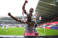 Ayew found the net after just 60 seconds at the Liberty Stadium