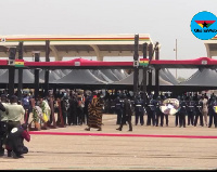 Delegates of Anlo state laid a wreath at Rawlings's funeral