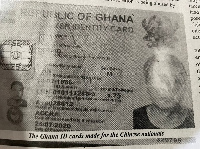 Ghana Card owned by one of the Chinese illegal immigrants