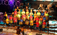 Some kids at the gospel musical concert