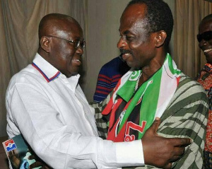 President Akufo-Addo with NDC scribe Johnson Asiedu Nketia