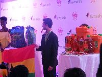 CEO of Avnash Industries Ghana Limited, Mr. Jai Mirchandani unveils the Royal Farmers Rice