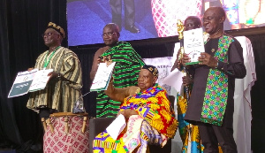 Nana Susubribi Krobea Asante (middle) with the National Development Planning Commission